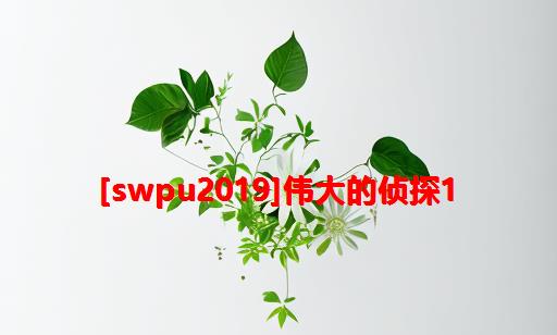 [SWPU2019]伟大的侦探1